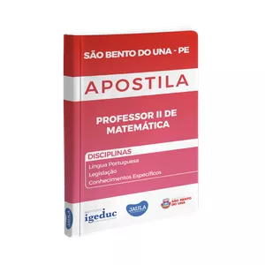 Imagem de capa para o Curso online APOSTILA - PROFESSOR II DE MATEMÁTICA - IGEDUC (SÃO BENTO DO UNA-PE)