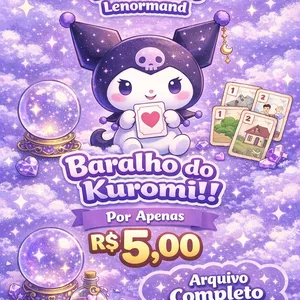 Imagem de capa para o Ebook Baralho Cigano Lenormand – Edição Kuromi