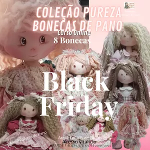 Imagem de capa para o Curso online Boneca de Pano - Curso On Line Coleção Pureza  