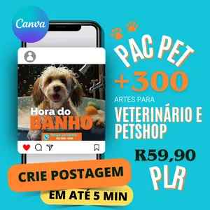 Imagem de capa para o Ebook PACK CANVA PET PLR