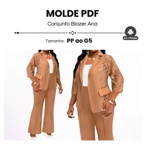 Imagem de capa para o Ebook MOLDE CONJUNTO BLAZER ANA