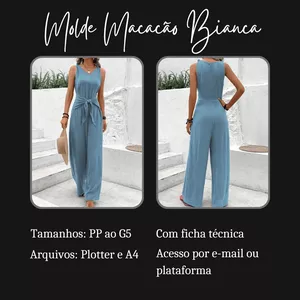 Imagem de capa para o Ebook MOLDE MACACÃO BIANCA 