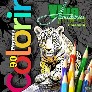Imagem de capa para o Ebook Colorir Amazônia Viva