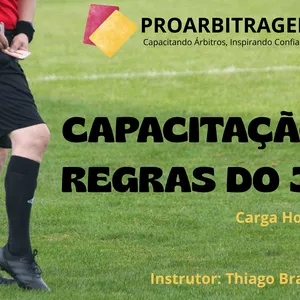Imagem de capa para o Curso online CAPACITAÇÃO EM REGRAS DO JOGO DE FUTEBOL