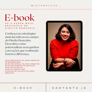 Imagem de capa para o Ebook As 4 ações mais rentáveis de Direito Bancário + Planilha de Cálculos de Juros Abusivos