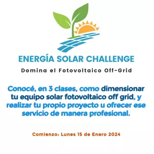 Imagen de portada para Curso online Energía Solar Challenge: Domina el Fotovoltaico Off-Grid