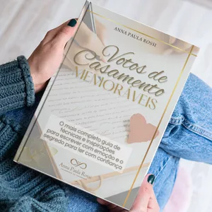Imagem de capa para o Ebook Votos de Casamento Memoráveis - O mais completo guia de técnicas e inspirações para escrever com emoção e o segredo para ler com confiança + BÔNUS Meditação Guiada para se Inspirar