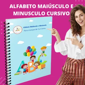Imagem de capa para o Ebook ALFABETO MAIÚSCULO E MINÚSCULO CURSIVO