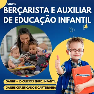 Imagem do curso Berçarista e Auxiliar de Ed. Infantil + 4 Profissões + 10 Bônus