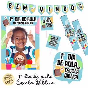 Imagem de capa para o Ebook 1° dia de aula na Escola Bíblica