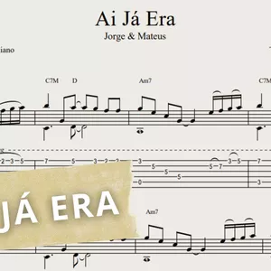 Imagem de capa para o Ebook Aí Já Era - Jorge &amp; Mateus: Transcrição p/ Violão Solo c/ Tablatura + Partitura + Cifra. Arranjo de Cleverson Perciliano