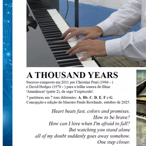 Imagem de capa para o Ebook PARTITURA de A THOUSAND YEARS