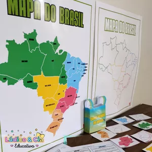 Imagem de capa para o Ebook Cards regiões do Brasil 