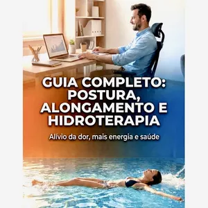 Imagem de capa para o Ebook Guia Completo: Postura, Alongamento e Hidroterapia para Profissionais