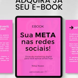 Imagem de capa para o Ebook Sua META nas redes sociais!