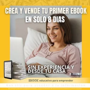 Imagen de portada para Curso online CREA Y VENDE TU PRIMER EBOOK EN SOLO 8 DIAS, SIN EXPERIENCIA Y DESDE TU CASA