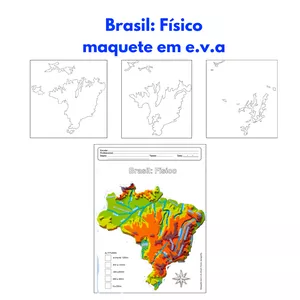 Imagem de capa para o Ebook Maquete Brasil: Físico - em e.v.a. (molde)