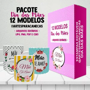 Imagem de capa para o Curso online Artes para Canecas - Pacote Dia das Mães (Sublimação)