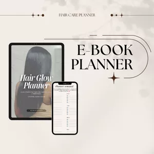 Imagen de portada para Ebook Hair Glow Planner: guía completa para un cabello sano y hermoso