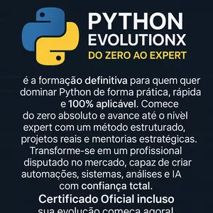Imagem do curso Python EvolutionX – Do Zero ao Expert 