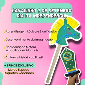 Imagem de capa para o Ebook Cavalinho 7 de Setembro Independência Brasil + brinde espada 