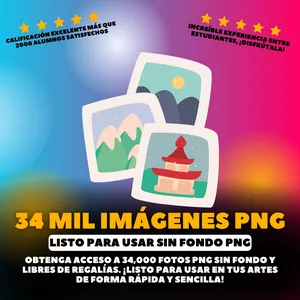 Imagen de portada para Curso online 34 MIL FOTOS PNG FULL HD (SIN FONDO)