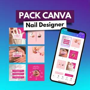Imagem de capa para o Ebook Pack Canva - Nail Designer