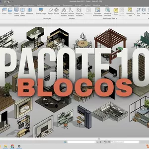 Imagem de capa para o Curso online Pacote 10 Blocos Revit Alta Qualidade
