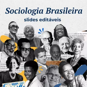 Imagem de capa para o Ebook Sociologia Brasileira em slides editáveis: pensar o Brasil com criatividade