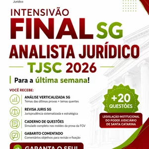 Imagem de Intensivão Final SG | Analista Jurídico TJSC 2026 criado por Santo Graal Jurídico na hotmart