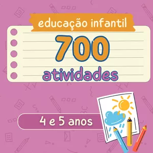Imagem de capa para o Ebook 700 atividades para educação infantil