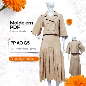 Imagem de capa para o Ebook Molde em PDF - Conjunto Micaela