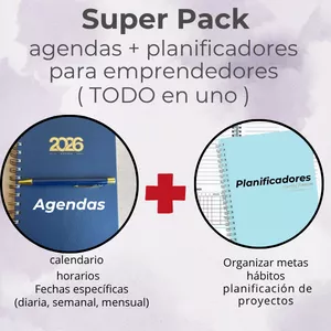 Imagen de portada para Curso online 📘 Super Pack Agendas + Planificadores para Emprendedores 📝(Todo en Uno)