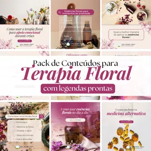  Pack de Artes Editáveis : Terapia Floral