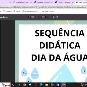 Imagem de capa para o Ebook SEQUÊNCIA DIDÁTICA DIA DA ÁGUA / HISTÓRIA DA GOTINHA