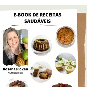 Imagem de capa para o Ebook Receitinhas da Nutri Rosana Ricken.
