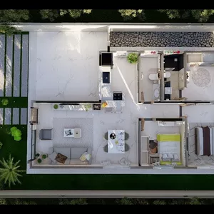 Imagem de capa para o Ebook PLANTA BAIXA CASA 1 SUÍTE COM CLOSET E 1 QUARTO  TERRENO 10X20