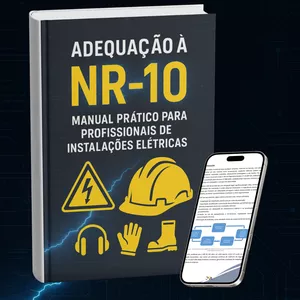 Imagem de capa para o Ebook ADEQUAÇÃO À NR-10: MANUAL PRÁTICO PARA PROFISSIONAIS DE INSTALAÇÕES ELÉTRICAS