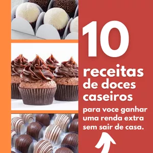 Imagem de capa para o Ebook 10 receitas de doces caseiros