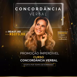 Imagem de capa para o Curso online MÓDULO DE CONCORDÂNCIA VERBAL - CURSO COMPLETO