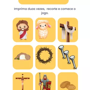 Imagem de capa para o Ebook A VERDADEIRA HISTÓRIA DA PÁSCOA - JOGO DA MEMÓRIA