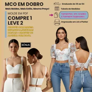 Imagem de capa para o Curso online DBL330 -MCO em Dobro: Compre 1 e Leve 2 - Cropped com Manga Bufante e Ajuste nas Costas + Cropped de Alcinha Com Bojo