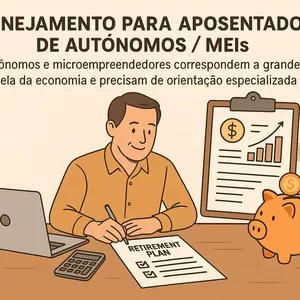 Imagem de capa para o Ebook Planejamento para aposentadoria de autônomos / MEIs