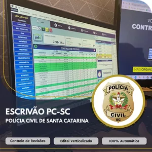 Imagem do curso Planilha do Aprovado - PC-SC - Escrivão