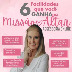Imagem de capa para o Curso online Missão Altar - Assessoria online para Noivas