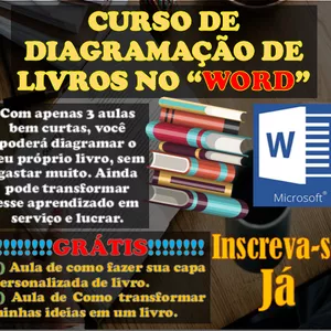 Imagem de capa para o Curso online CURSO DE DIAGRAMAÇÃO DE LIVROS NO "WORD"