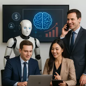 Imagem de capa para o Ebook Como utilizar a inteligência artificial para prospectar clientes e vender mais.