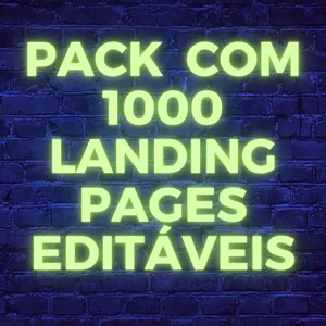 Imagem de capa para o Curso online PACK  com 1000 LANDING PAGES EDITÁVEIS + BÔNUS