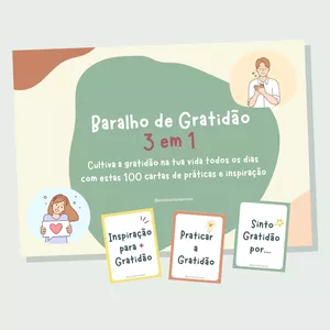 Imagem de capa para o Ebook Baralho de Gratidão 3 em 1