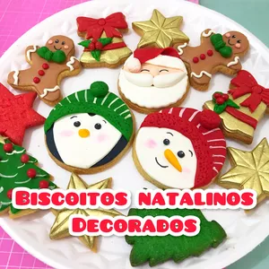 Imagem de capa para o Curso online Biscoitos Natalinos Decorados